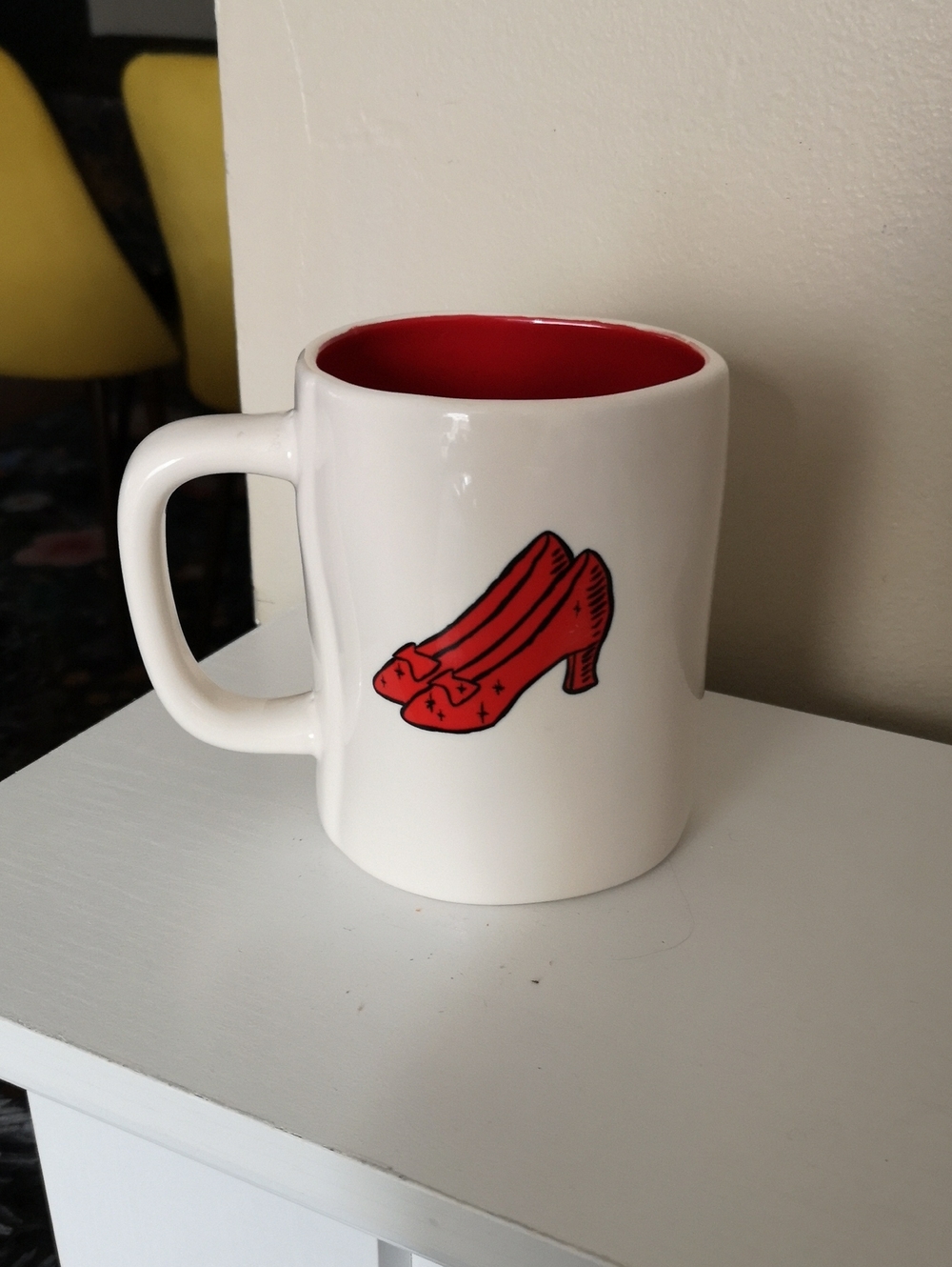 Large Rae Dunn Wizard of Oz Collab There's No Place Like Home Mug Ruby Slippers